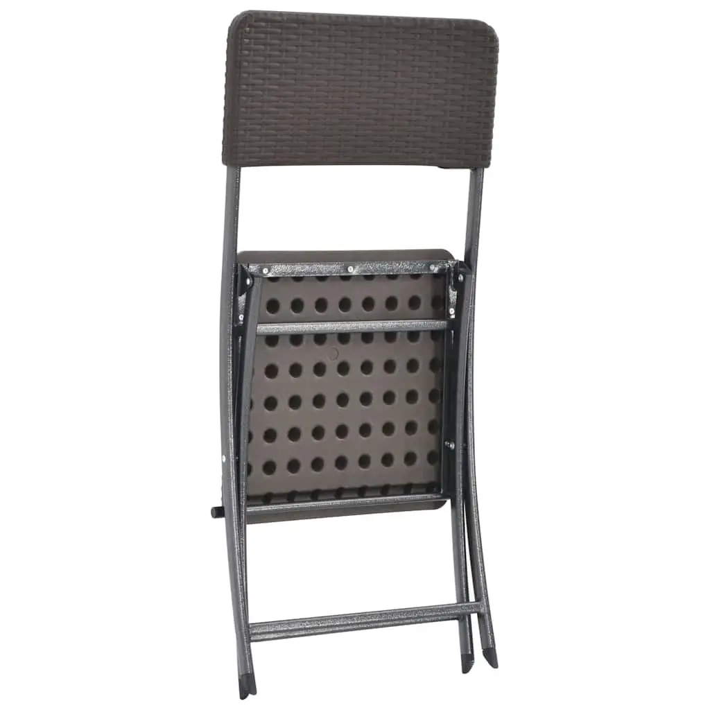 2 Brown Folding Chairs