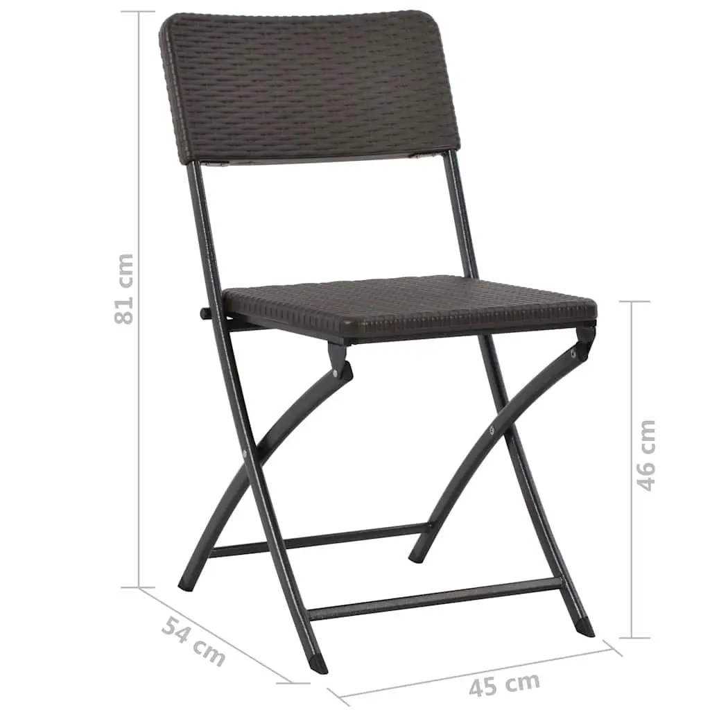 2 Brown Folding Chairs