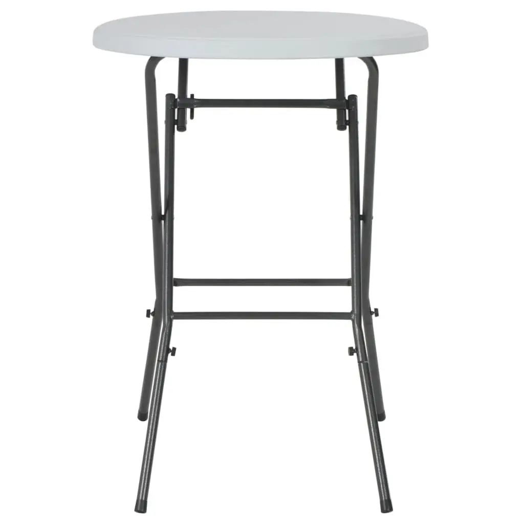 Folding Bar Table White 80x110cm Weather-Resistant Tabletop Outdoor Furniture