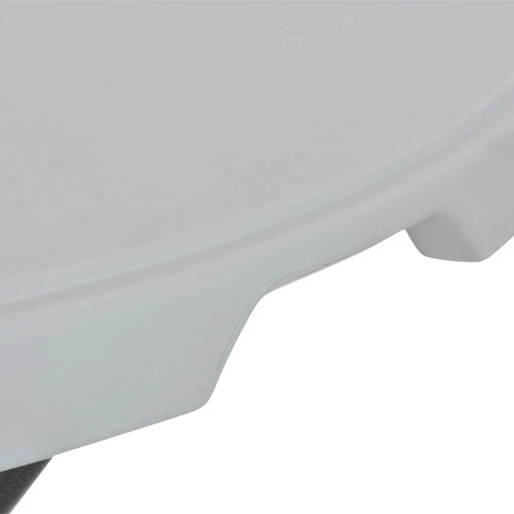 Folding Bar Table White 80x110cm Weather-Resistant Tabletop Outdoor Furniture