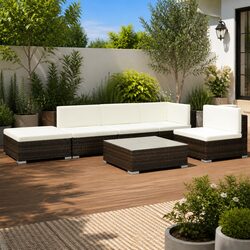 6 Piece Garden Lounge Set with Comfort Cushions