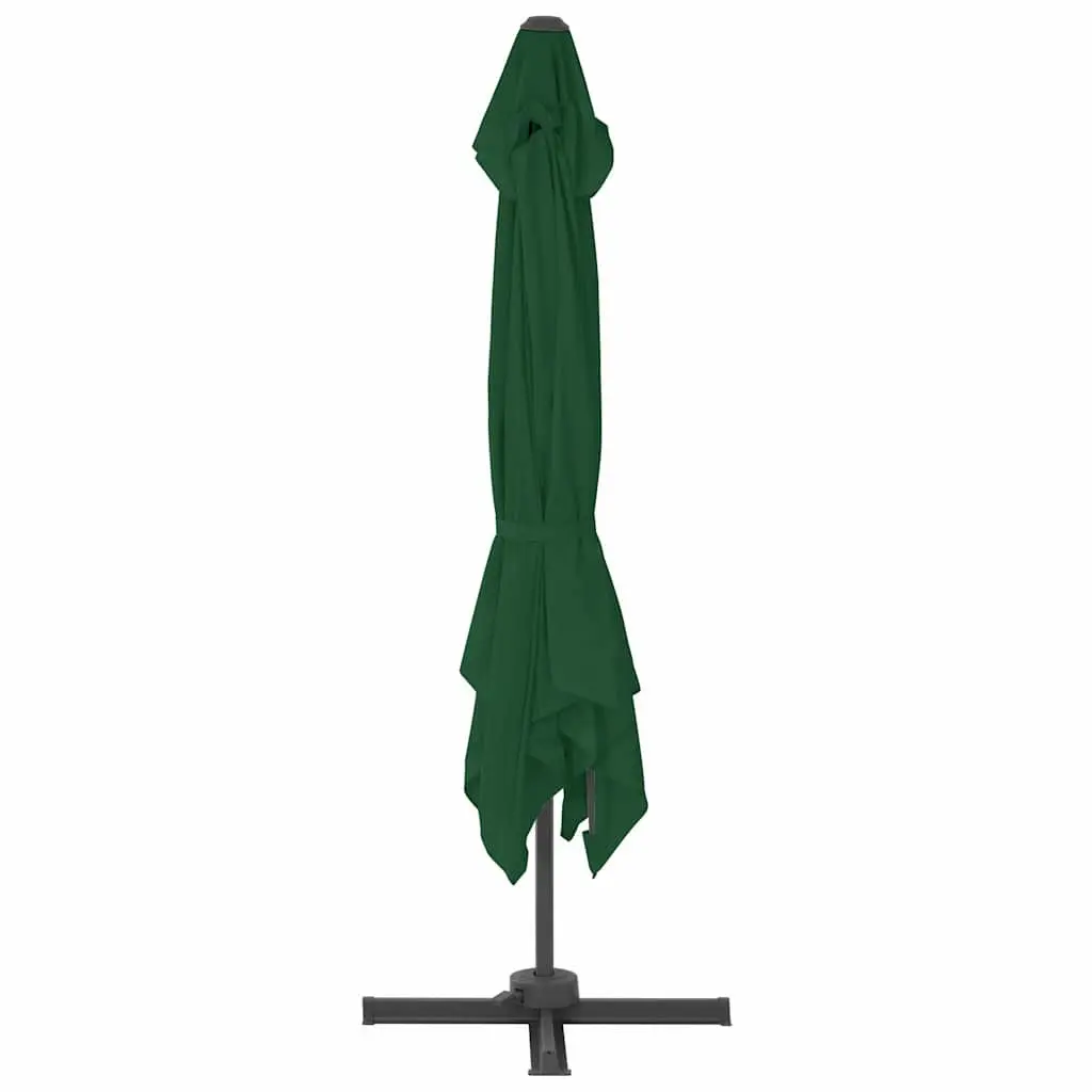 Cantilever Garden Parasol Green 400x300 cm UV Protective Polyester Cover 360-Degree Rotating Centre Pole