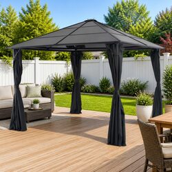 Compact and Reliable 3x3 m Gazebo with Curtains