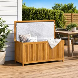 Teak Wood Storage Box for Outdoor 120x50x58 cm
