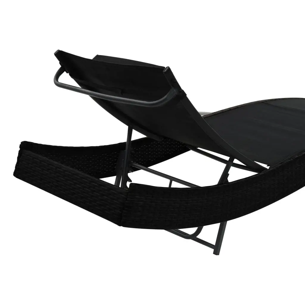 Sun Lounger Reclining Garden Chair Outdoor Patio Pool Lounge Sunbed with Pillow