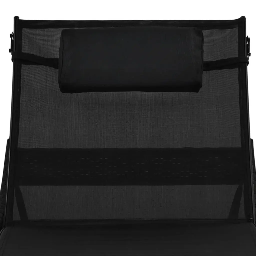 Sun Lounger Reclining Garden Chair Outdoor Patio Pool Lounge Sunbed with Pillow