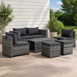 6-Piece Grey Lounge Set