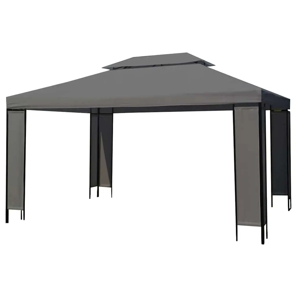Gazebo Canopy Anthracite 300x400 cm Vented Roof Outdoor Shade Structure