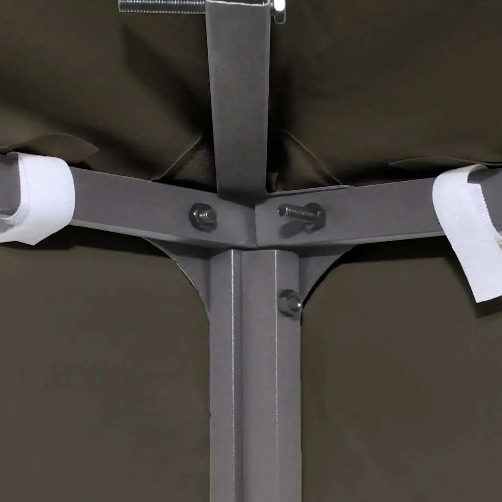 2-Tier Gazebo Top Cover Taupe 3x3 m Water-Resistant Polyester Fabric