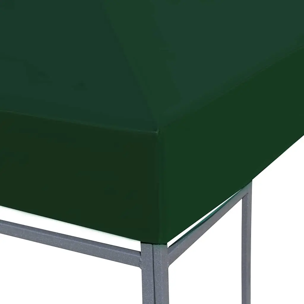 Gazebo Top Cover Green 3x3 m Water Resistant Polyester Fabric PVC Coating Sunshade Roof Protection
