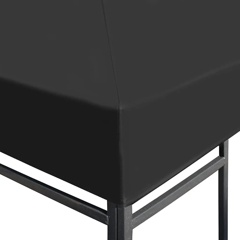 Gazebo Top Cover Grey 4x3 m Water Resistant Polyester with PVC Coating Reinforced Corners