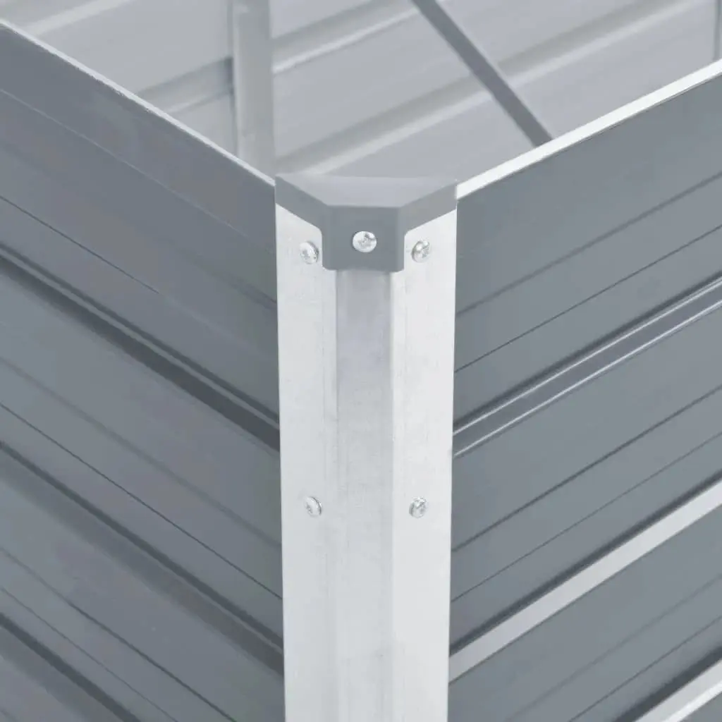 Raised Garden Bed Planter Box Grey 320x80x45cm Heavy-duty Galvanised Steel Construction