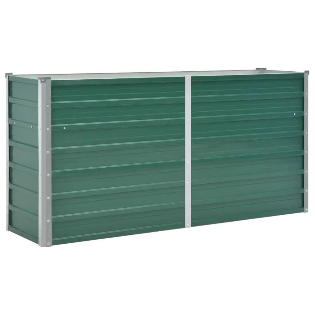 Raised Garden Bed Green Metal 160 x 40 x 77 cm Heavy-duty Construction