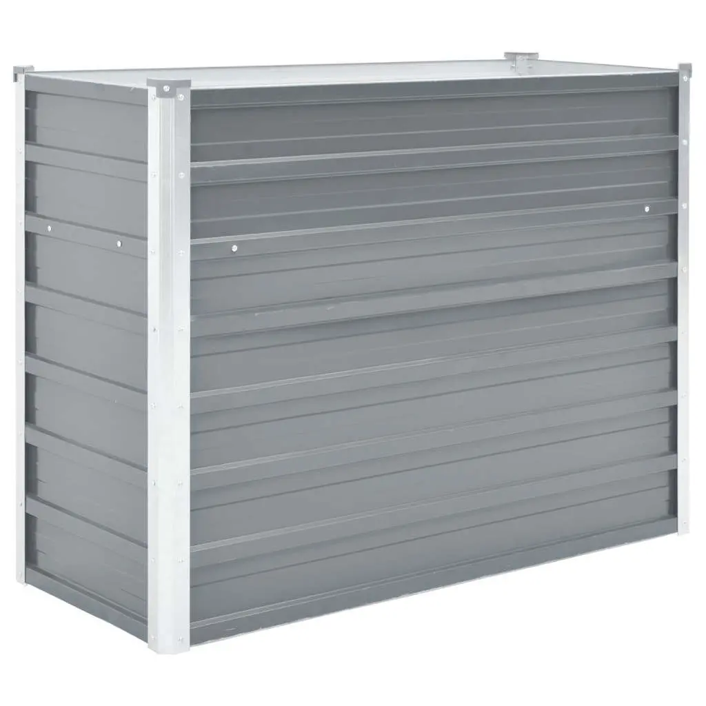 Raised Garden Bed Galvanised Steel 100x40x77cm Outdoor Planter Grey