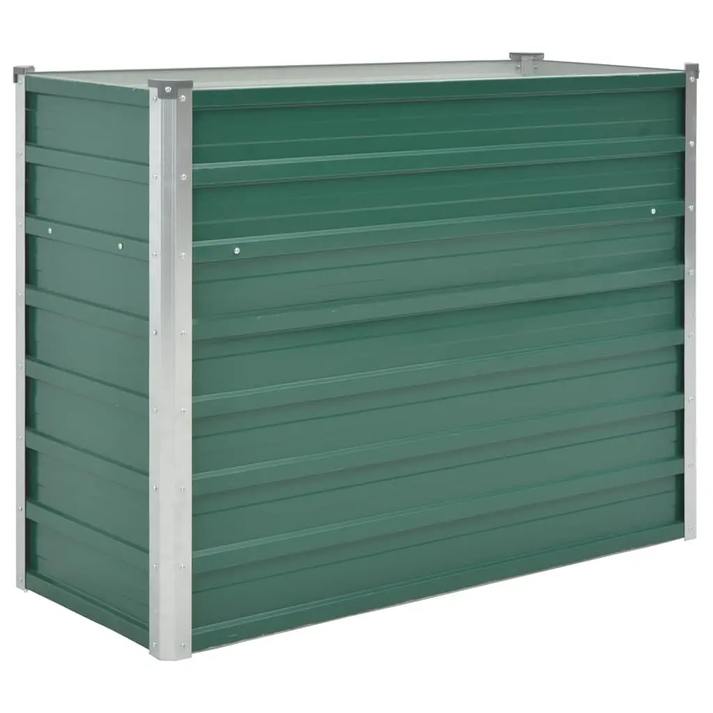 Garden Raised Bed Planter Box Green 100 x 40 x 77 cm Heavy-duty Galvanised Steel Construction