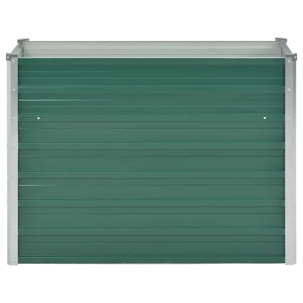 Garden Raised Bed Planter Box Green 100 x 40 x 77 cm Heavy-duty Galvanised Steel Construction