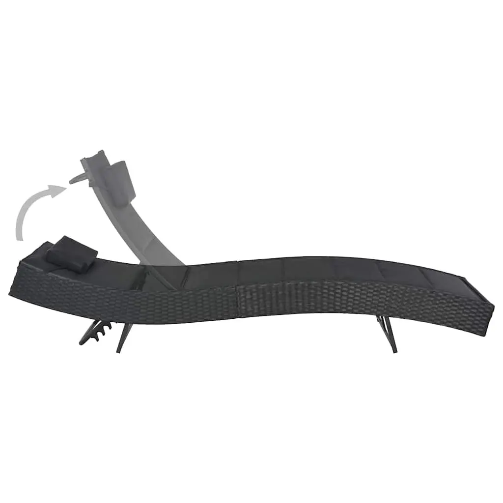 Rattan Sun Lounger with Easy Assembly