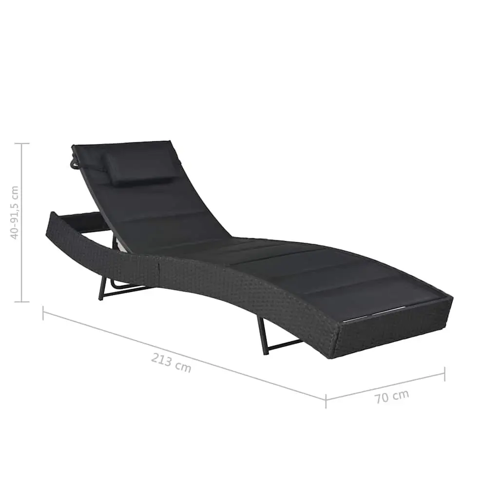 Rattan Sun Lounger with Easy Assembly