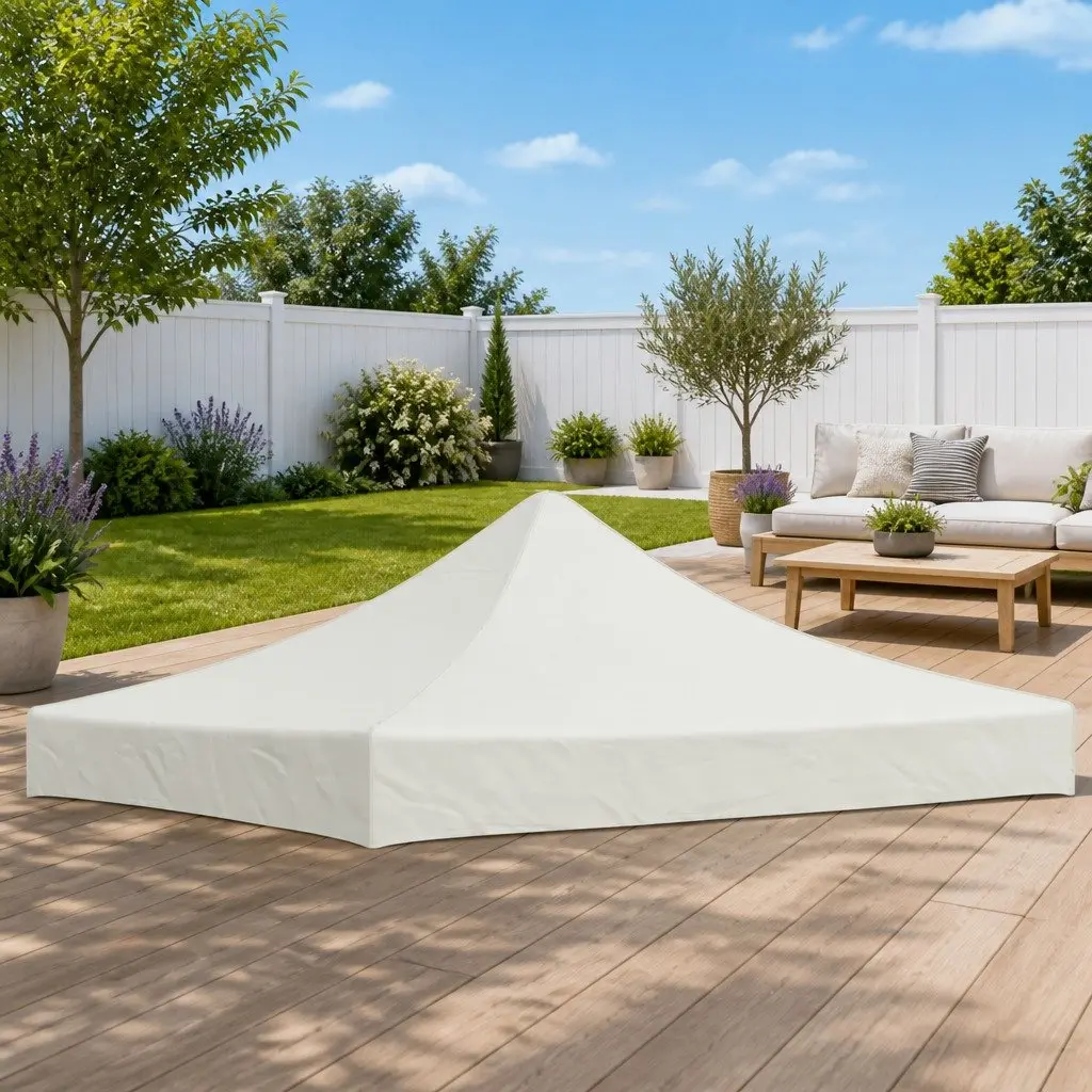 Party Tent Roof Cream 3x3 m Replacement Canopy Top UV Weather Resistant Oxford Fabric
