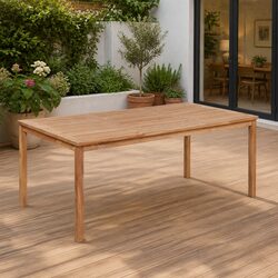 Compact Teak Wood Dining Table for Patio and Garden