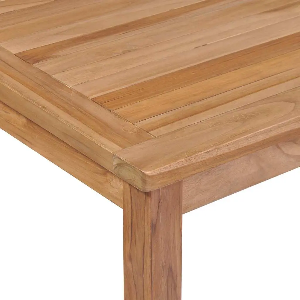 Dining Table Brown 200x100x77cm Solid Teak Wood Outdoor Patio Furniture