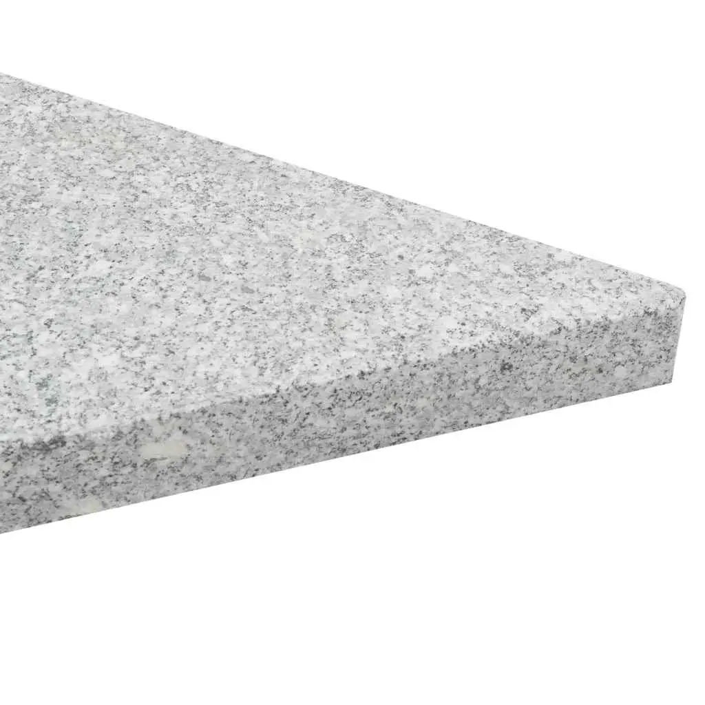Triangular Grey Granite Base Outdoor Umbrella Weight Plate Stabilizer 2 Piece