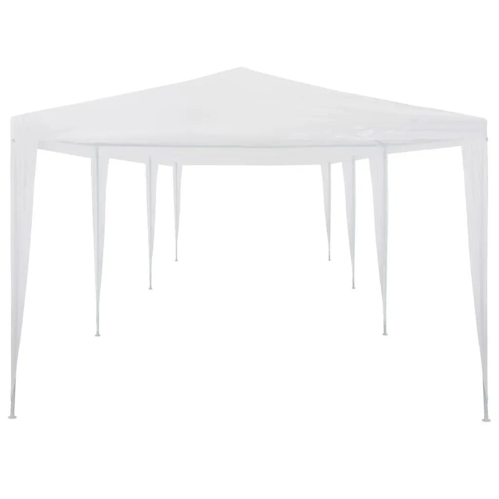 Party Tent White 3x9 m Outdoor Canopy Gazebo UV and Water Resistant Polyethylene Cover Rust Resistant Steel Frame
