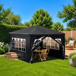 Party Tent 3x4 m Outdoor Canopy Marquee Garden Gazebo with Side Panels Door