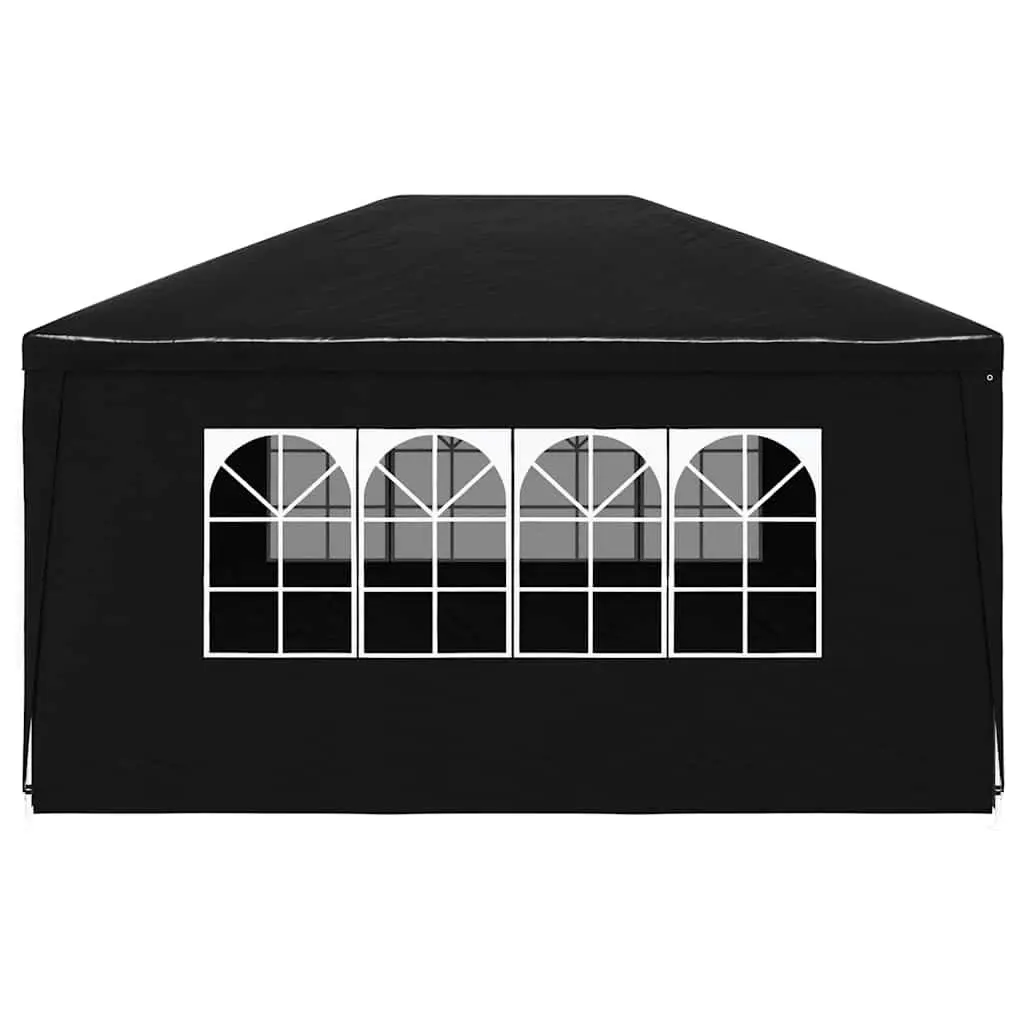 Party Tent Anthracite 3x4 m Outdoor Canopy Marquee with Side Panels and Door