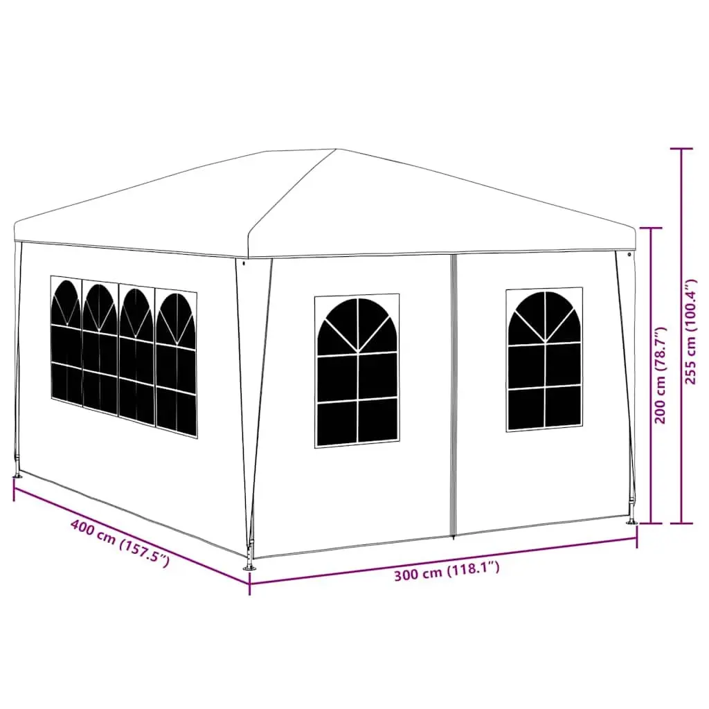 3x4 m Party Tent with Removable Sides