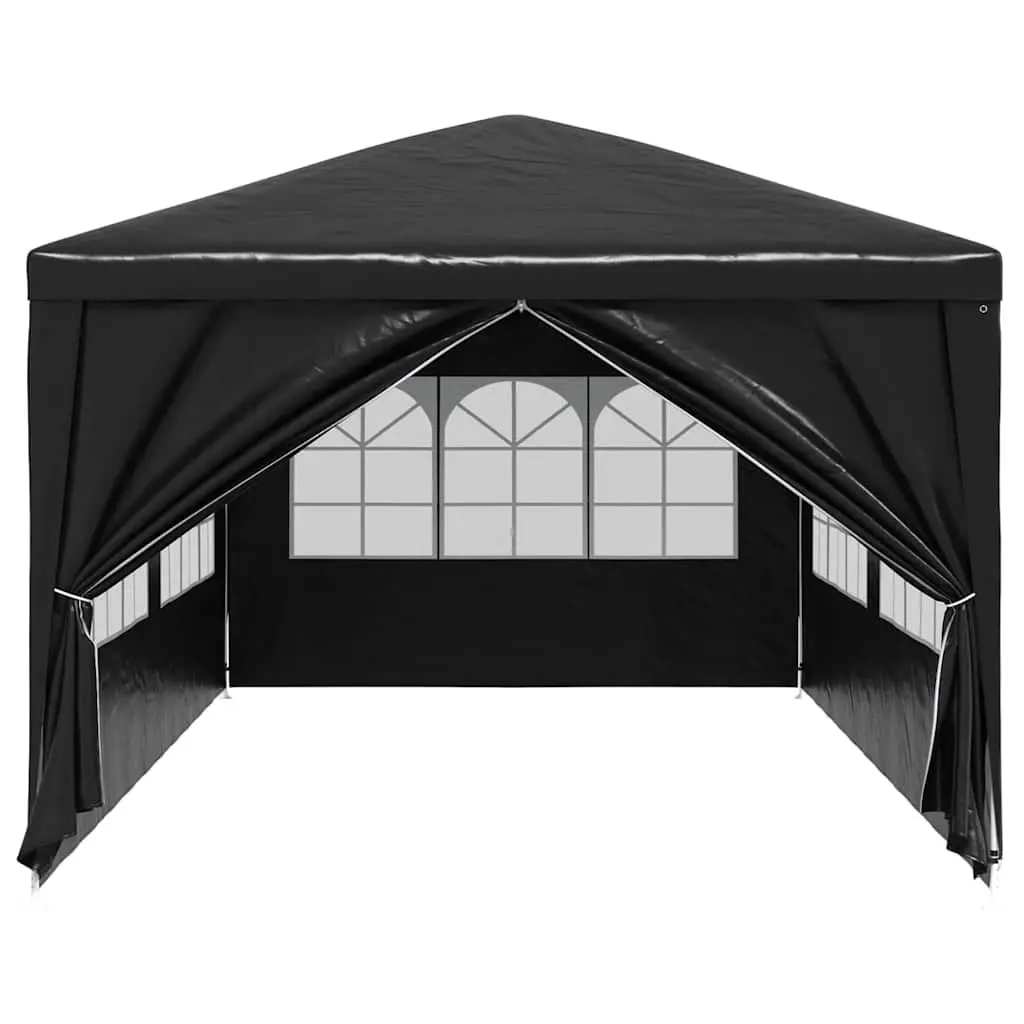 Party Tent Anthracite 3x6 m Outdoor Canopy Gazebo with Side Panels and Zip Door