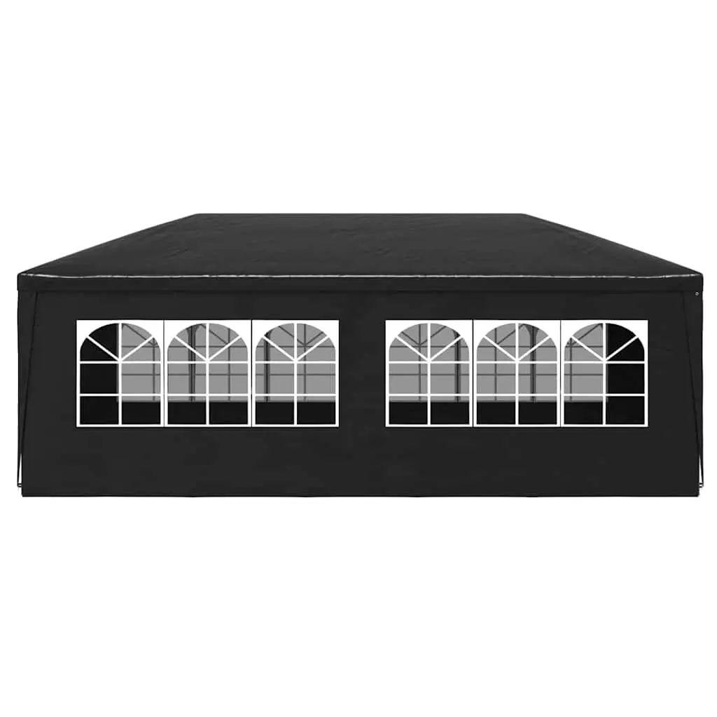 Party Tent Anthracite 3x6 m Outdoor Canopy Gazebo with Side Panels and Zip Door