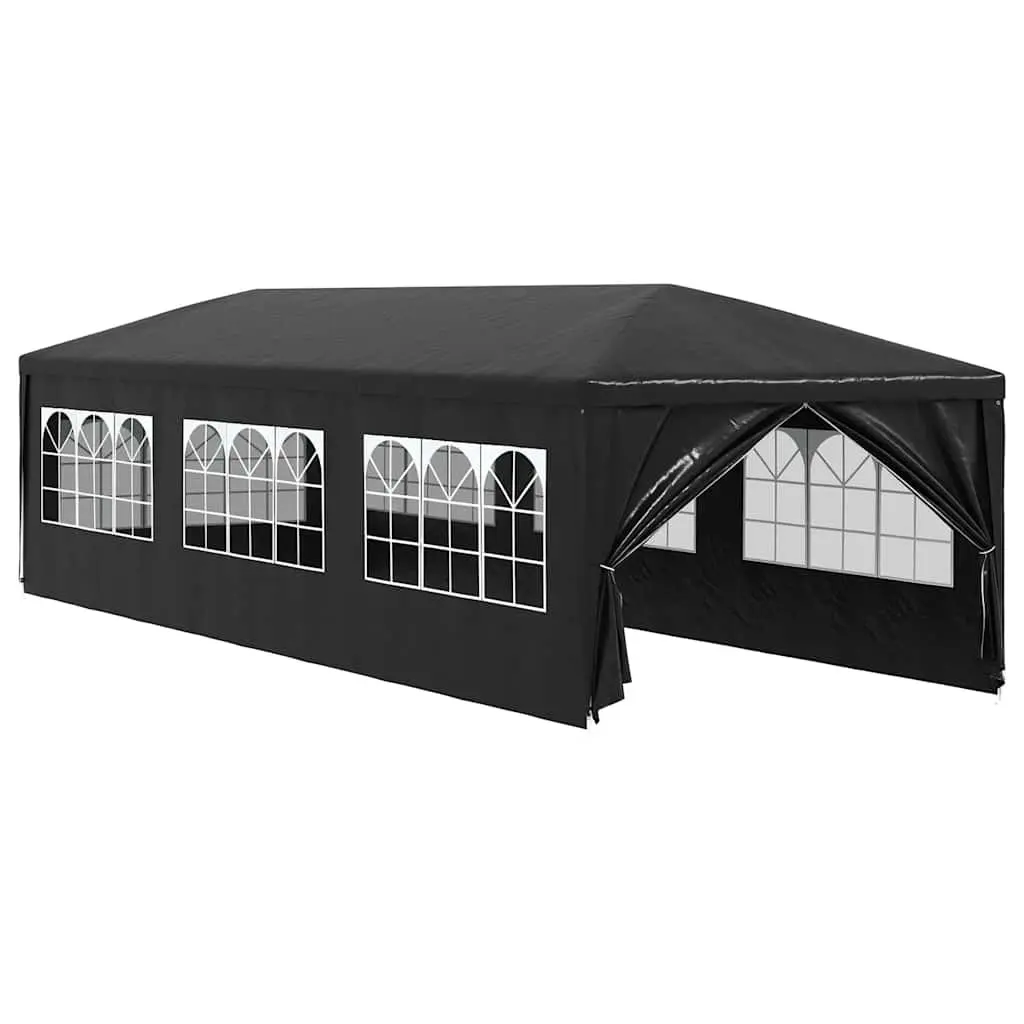 Party Tent Anthracite 3x9m UV and Water Resistant Canopy with Side Panels