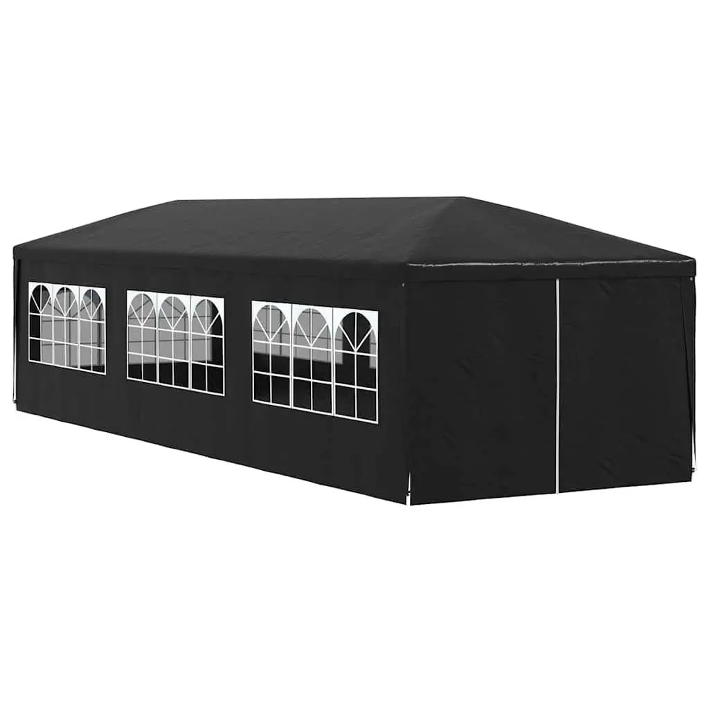 Party Tent Anthracite 3x9m UV and Water Resistant Canopy with Side Panels