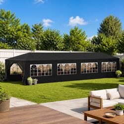 Party Tent 3x12 m Outdoor Marquee Garden Canopy Gazebo with Side Panels Doors