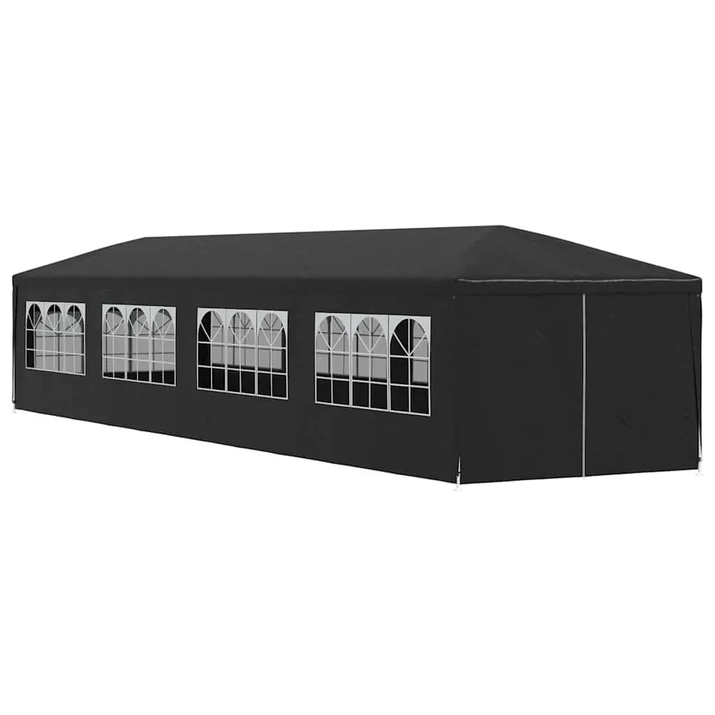 Party Tent Anthracite 3x12 m Outdoor Gazebo with Side Panels and Doors