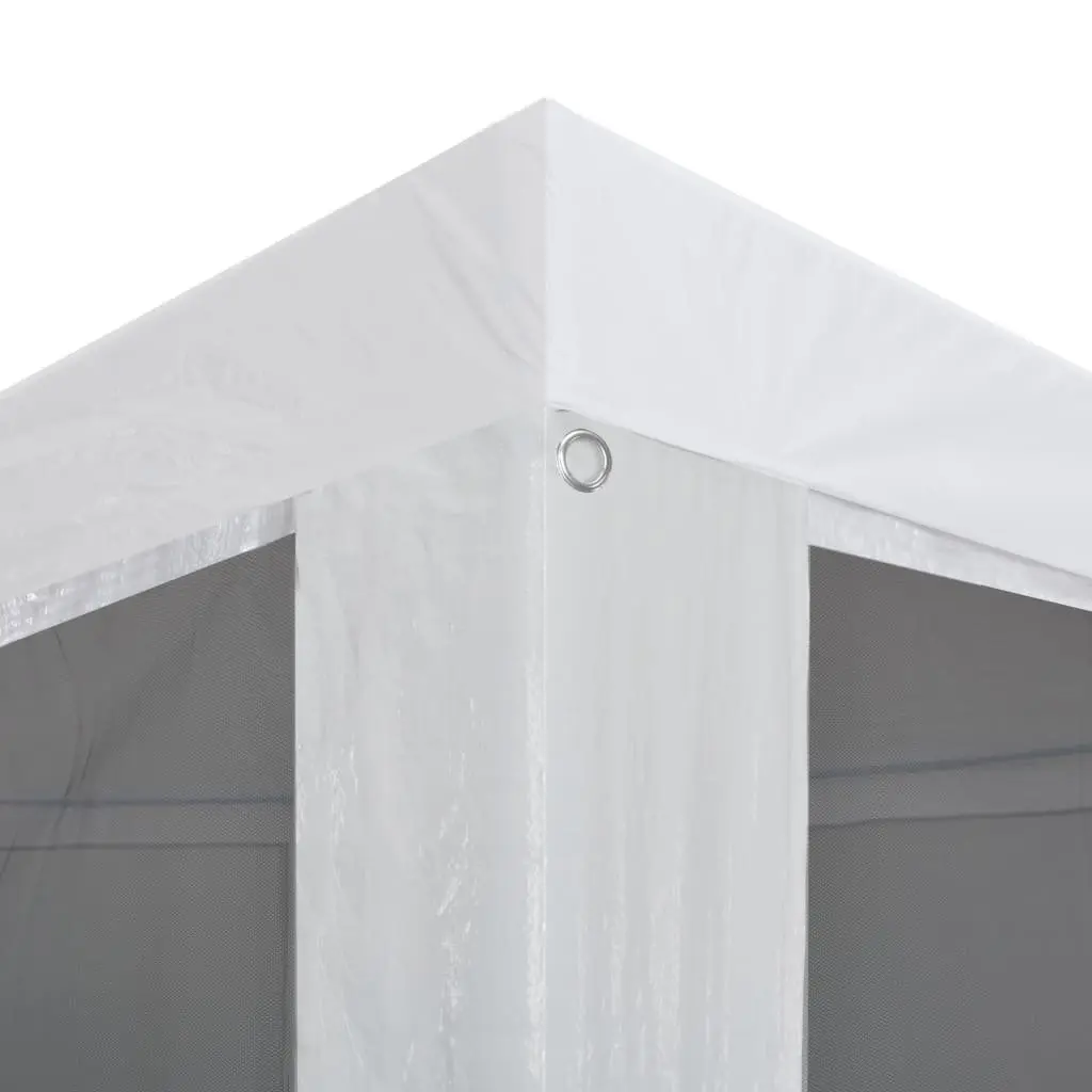 Party Tent White 4x3m Outdoor Gazebo with Mesh Sidewalls for Insect Protection