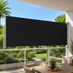 Compact Retractable Side Awning 140 x 300 cm - Effortless Shade