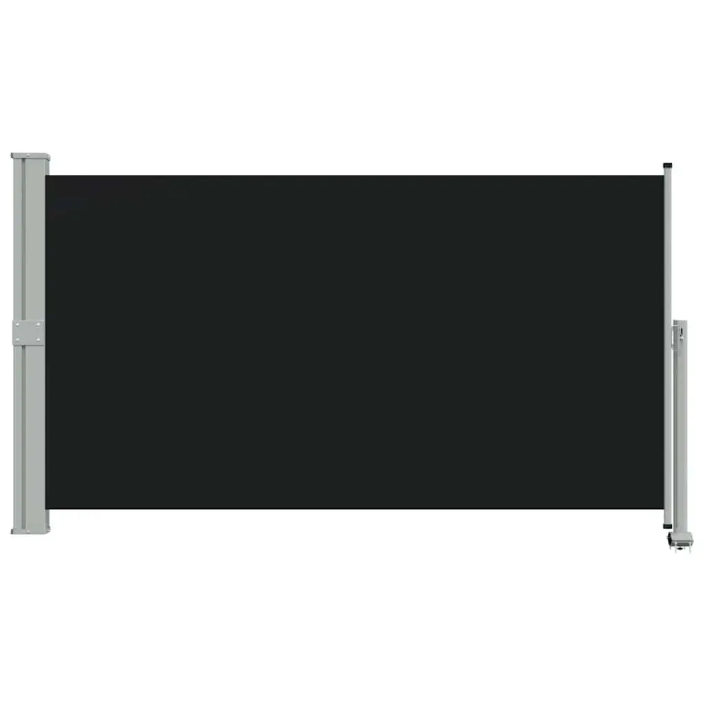 Retractable Side Awning Black 140 x 300 cm Privacy Screen Outdoor Shade