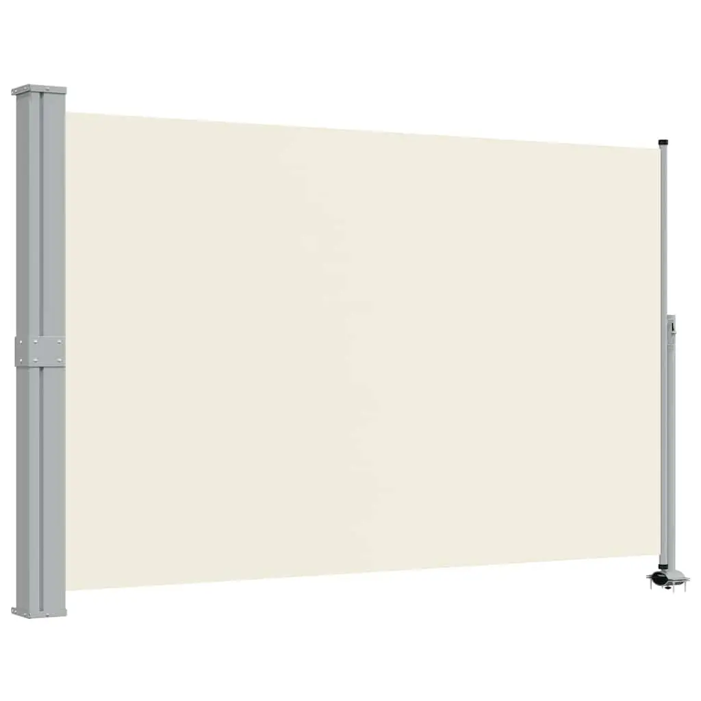 Retractable Side Awning Cream 160 x 300 cm Outdoor Sunshade Privacy Screen