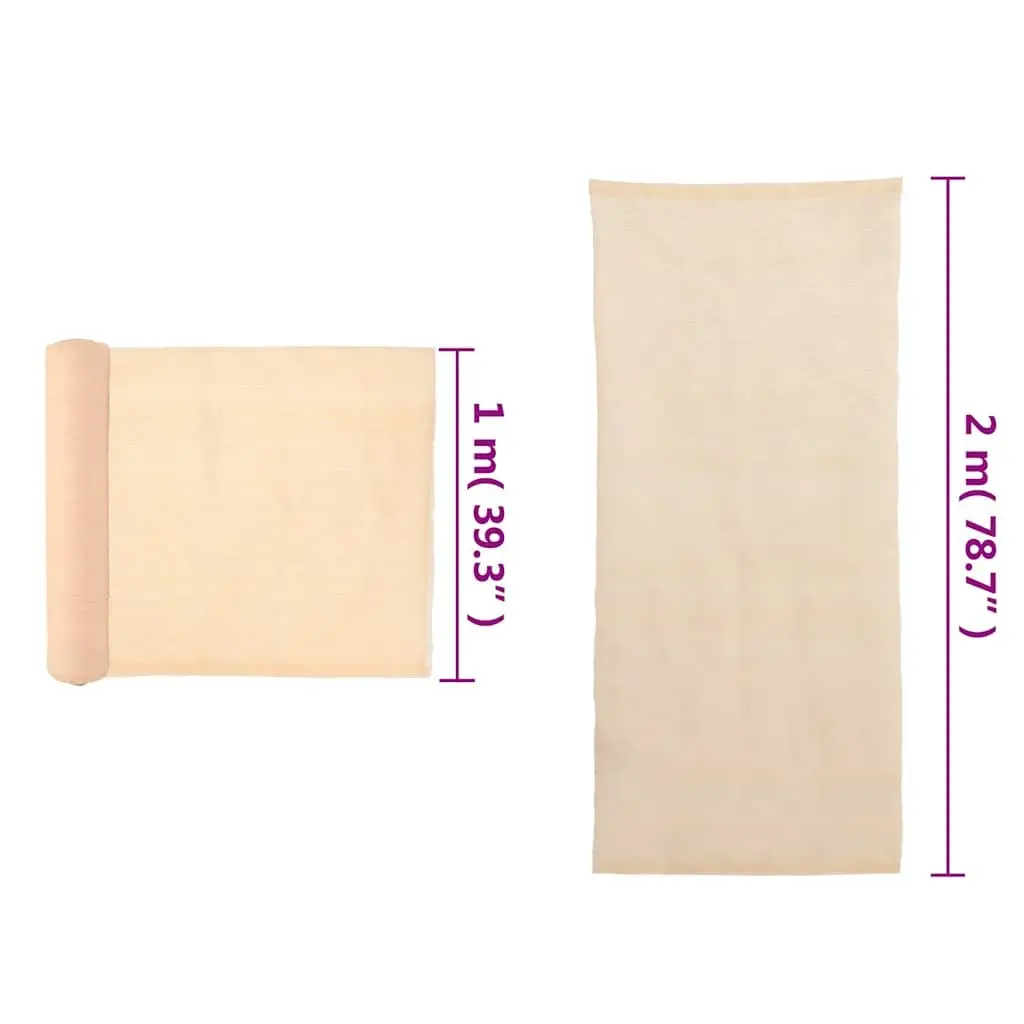 Privacy Shade Net Beige 2x25m HDPE UV Resistant Mould Resistant Outdoor Garden Balcony Patio Screen