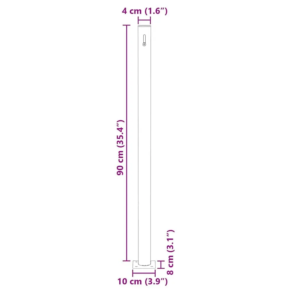 Retractable Side Awning Grey 140 x 300 cm Automatic Roll-back Function UV-proof Polyester Screen