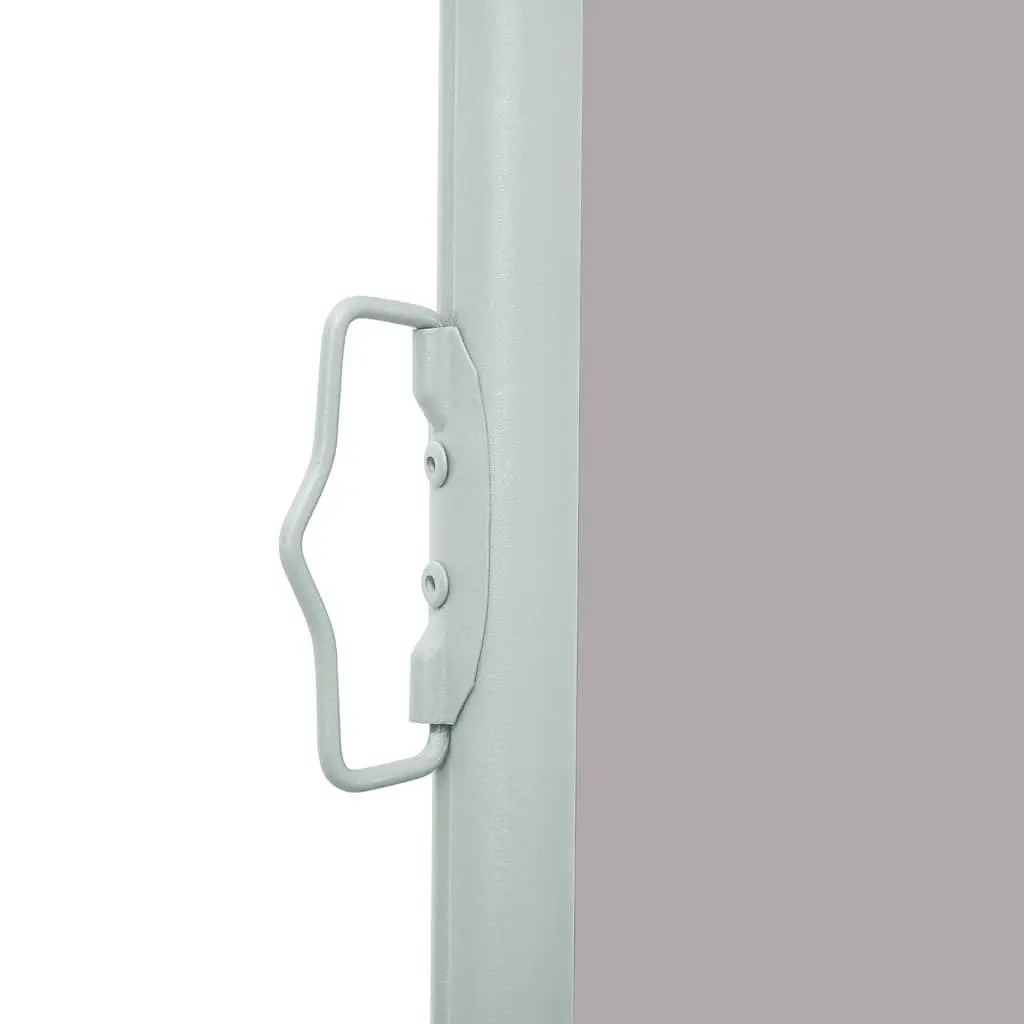 Retractable Side Awning Grey 140 x 300 cm Automatic Roll-back Function UV-proof Polyester Screen