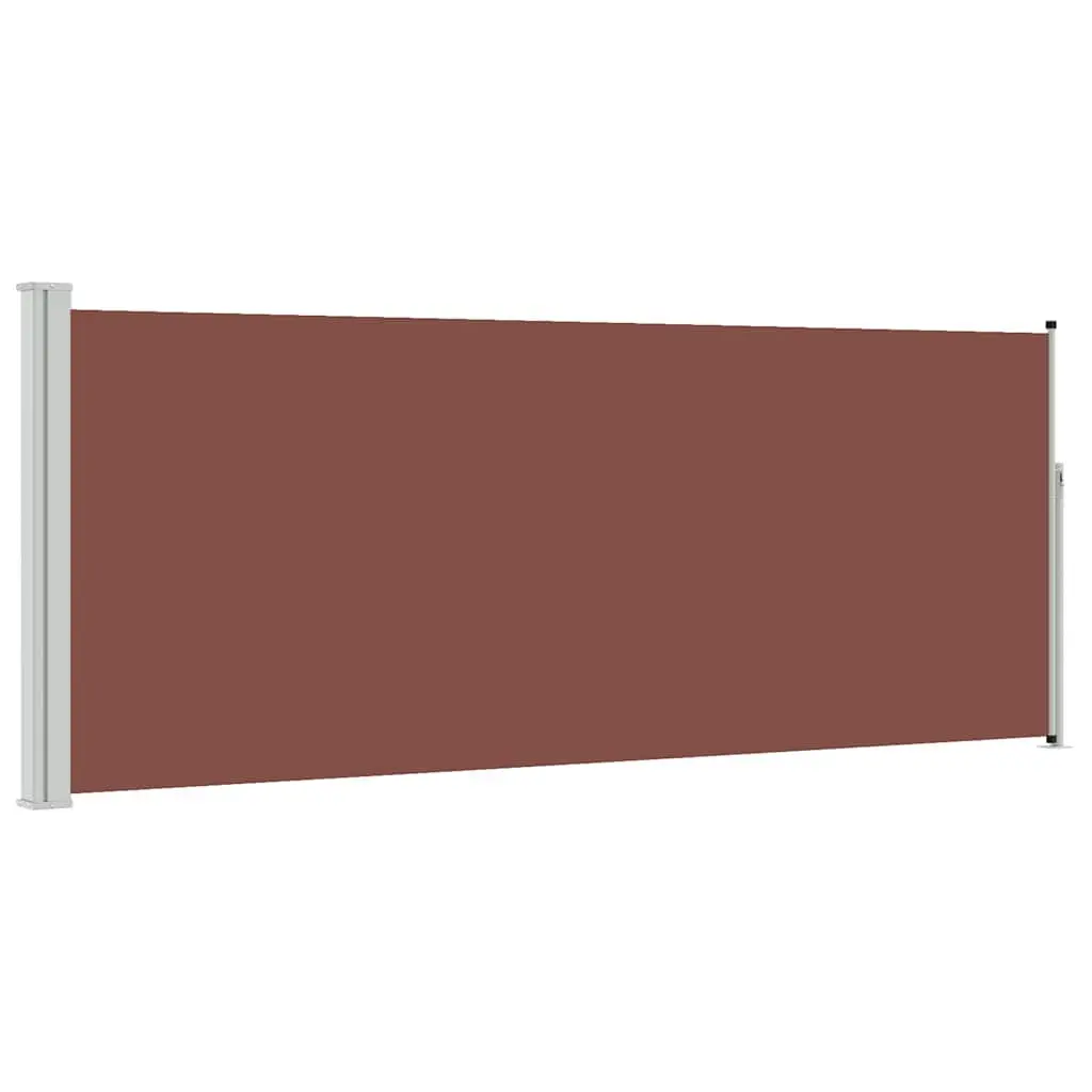 Retractable Awning Brown 117x314cm Privacy Screen Outdoor Garden Patio Balcony