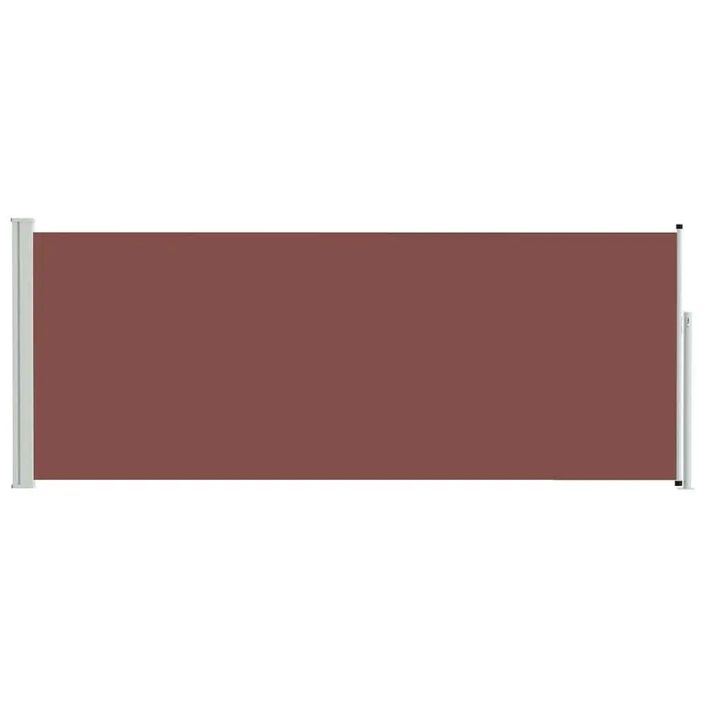 Retractable Awning Brown 117x314cm Privacy Screen Outdoor Garden Patio Balcony