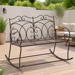 Antique Brown Garden Bench - Comfortable & Stylish