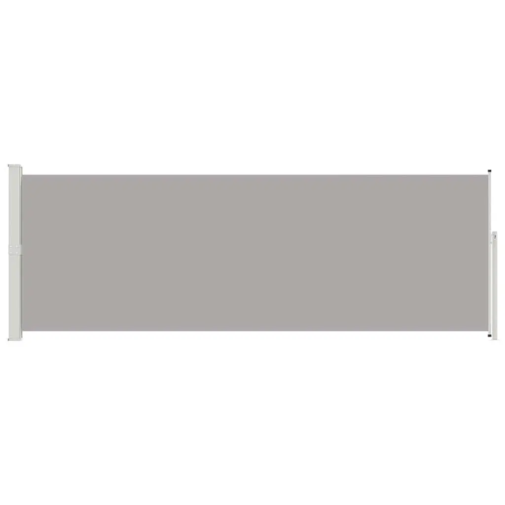 Retractable Side Awning Grey 160x500cm Outdoor Sunshade Privacy Screen