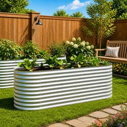 Galvanised Steel Raised Bed - Compact and Reliable