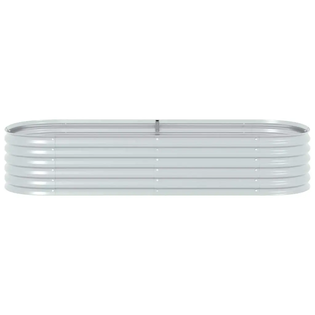 Raised Garden Bed Silver 240x80x44 cm Galvanised Steel Construction