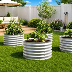 Galvanised Steel Garden Raised Bed - Practical Outdoor Planter